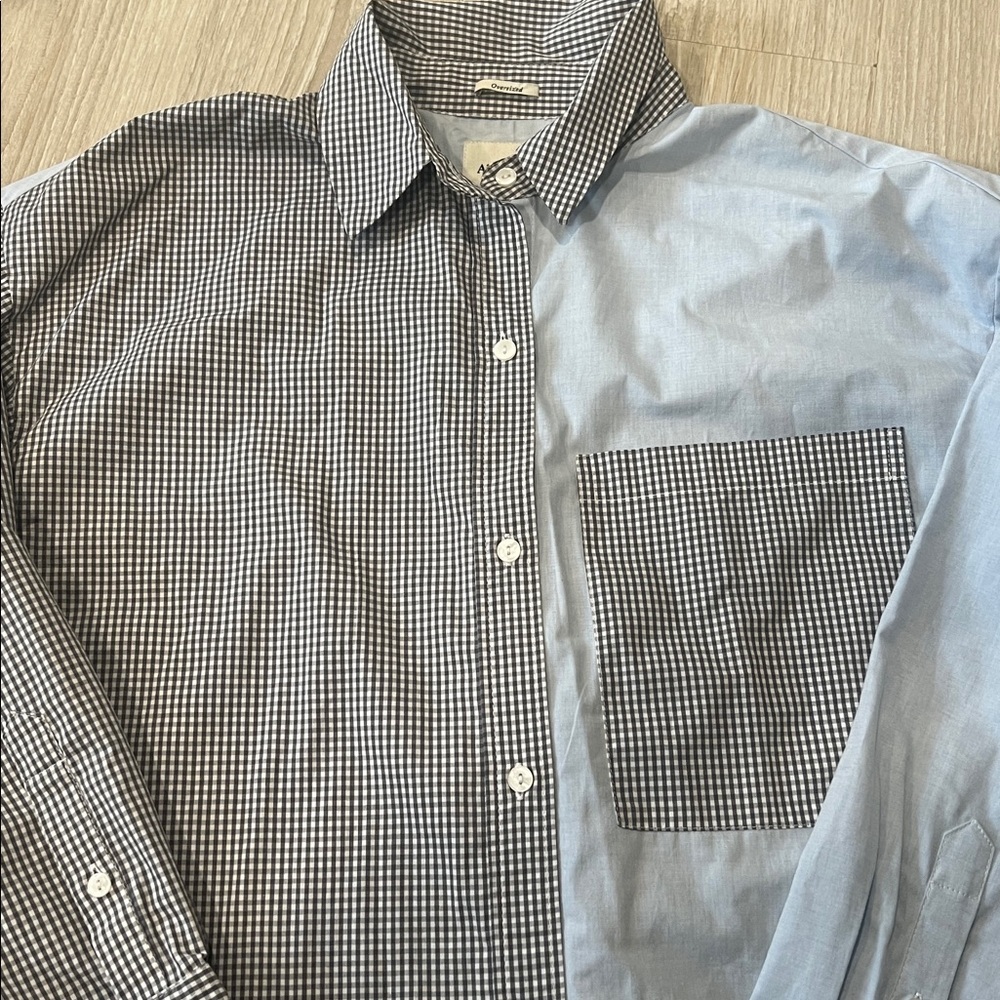 Abercrombie Two-Tone Button-Up Shirt - Picture 2 of 4